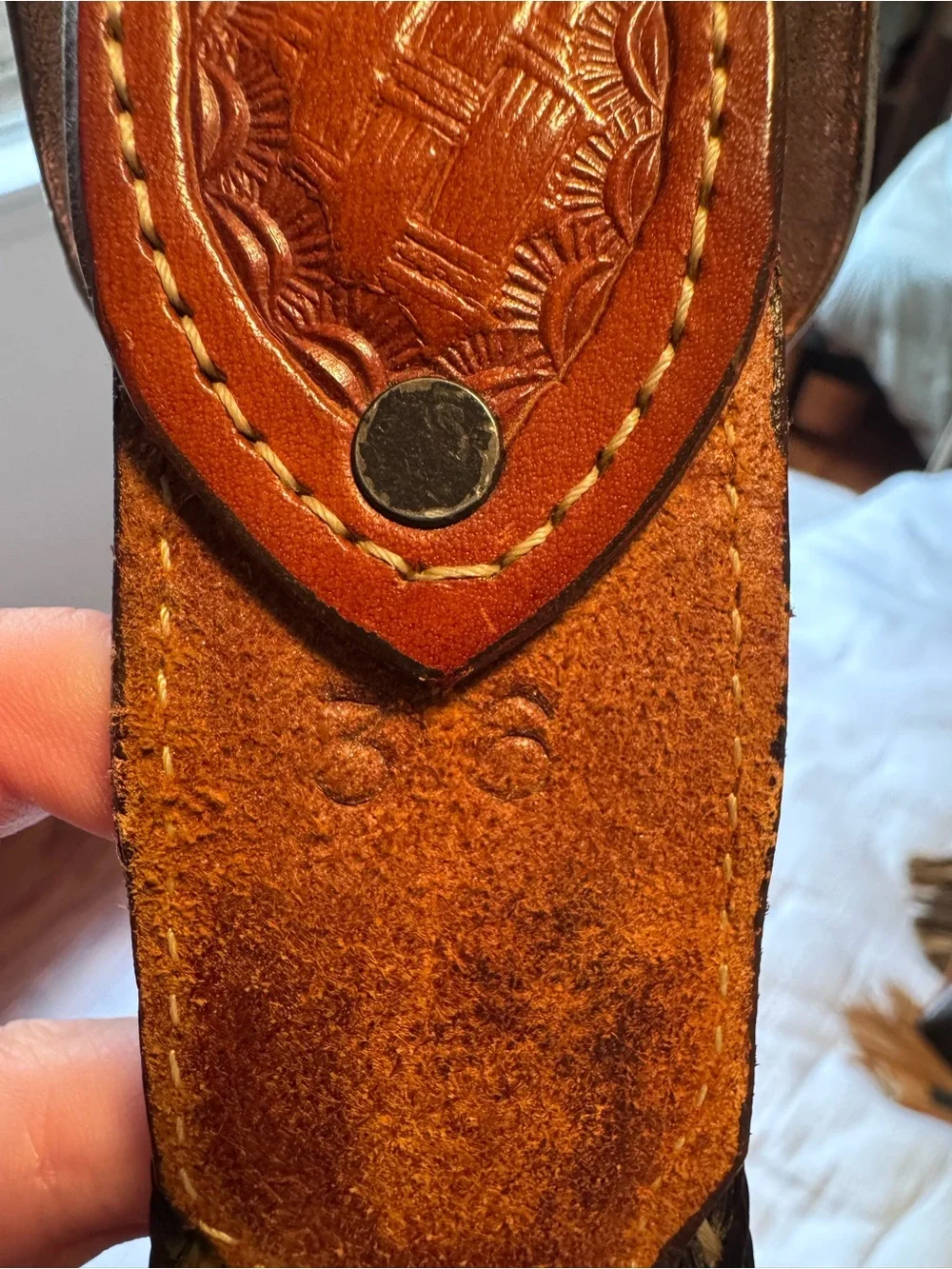Braided horsehair belt. Size 36